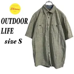 OUTDOORLIFE　半袖 シャツ　アロハ　かりゆしウェア　メンズ S