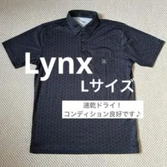 ★美品★Lynx ゴルフウェア ポロシャツ ネイビー M Lのサムネイル