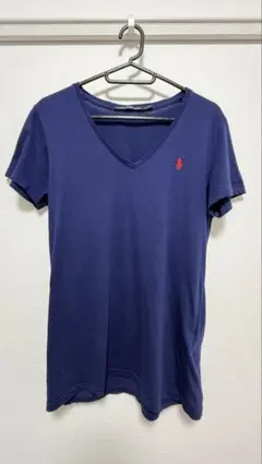 Ralph Lauren Sport ネイビー Vネック Tシャツ M