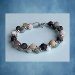 天然石風 ビーズ　ブレスレット