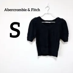 ✨️美品‼️ Abercrombie & Fitch 【S】 半袖ニットトップス 黒