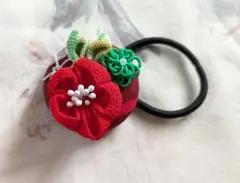 花モチーフ ヘアゴム 花柄　和柄　初節句　七五三　ちりめん細工　☆8