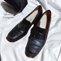 Salvatore Ferragamo ローファー ガンチーニ ブラック 6のサムネイル