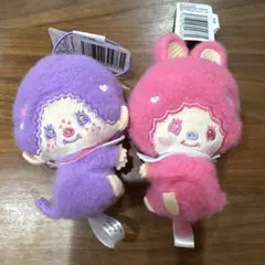 モンチッチ✖️マイメロディ・クロミ　おすわりぎゅっとマスコット　２点セット