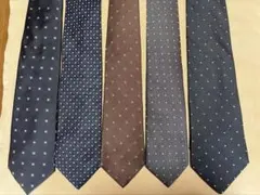 ネクタイ 5本セット ネイビー ブラウン