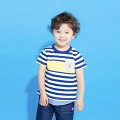 【新品】ミキハウスホットビスケッツ☆重ね着風半袖Tシャツ(90)