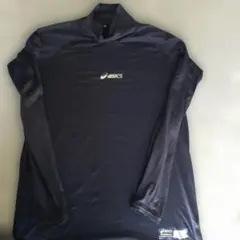 asics 野球 アンダーシャツ 長袖 ネイビー Mサイズのサムネイル