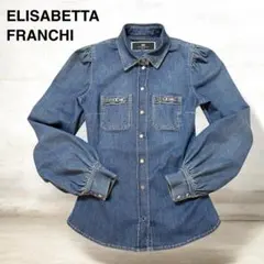 ELISABETTA FRANCHI デニムビスチェ トップス イタリア製 春夏のサムネイル