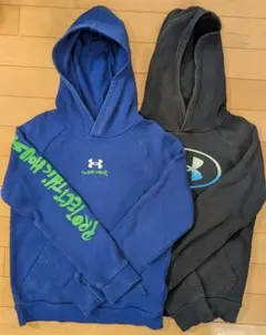 Under Armour 青及び黒パーカー YMD/JM/M（140cm）
