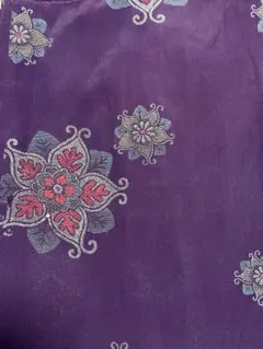 り*お様 羽織り 紫 花柄 アンティーク柄