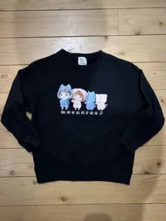 希少XXS黒　ちろぴの みんなでまえならえビッグシルエットプルオーバー