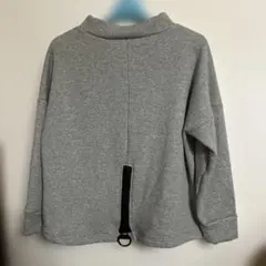 グレー ハイネック 裏起毛スウェット