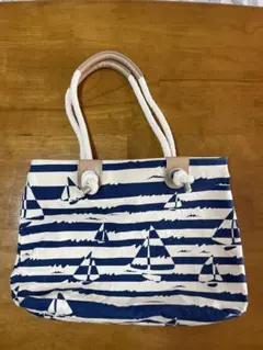 Laura Ashley ボート柄トートバッグ