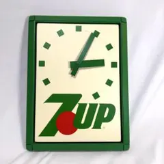 【希少】7UP ロゴ入り 壁掛け時計 ヴィンテージ アドバタイジングクロック 希少】7UP ロゴ入り 壁掛け時計 ヴィンテージ アドバタイジング