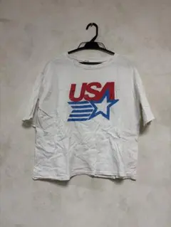 USAロゴ 半袖Tシャツ ホワイト