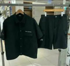 MALBON マルボンゴルフ メンズ ショートスリーブシャツ パンツ 2点セット