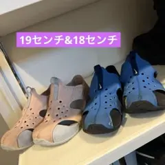 NIKE サンダル キッズ 19cm ピンク　18センチ　ブルー