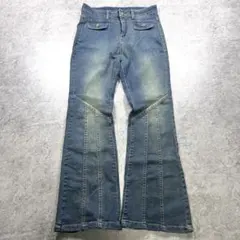 00s【archive】ギミックフレアデニムパンツ/Y2K/お兄系/opium◎