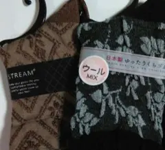 新品　靴下セット　レディース婦人ソックス　ブラック　ブラウン　日本製