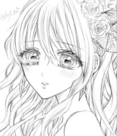 原画 女の子 一点物 アナログ オリジナル 手描きイラストNo.7 - メルカリ