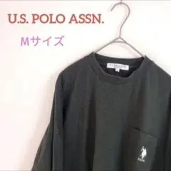 古着 U.S. POLO ASSN. ダークグリーン 長袖Tシャツ M