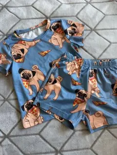 SHEIN パグ ピザ柄 ベビーパジャマ セットアップ 18-24Mのサムネイル