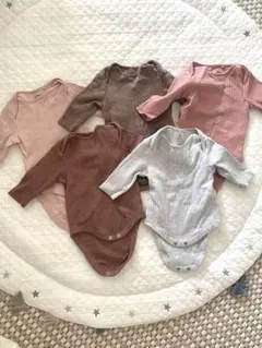 NEXTリブ長袖ロンパース 60cm