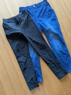 ＊夏用 スキニー ②本セット 青 黒 Lサイズ 着用回数少なめ＊