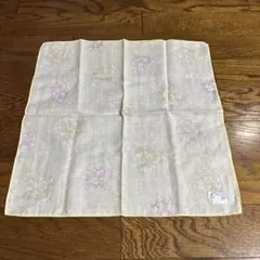 花柄ハンカチ 黄色