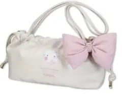 新品　完売品　しまむら✖︎辻ちゃん✖︎Hello Kitty リボン付き　巾着バッグ