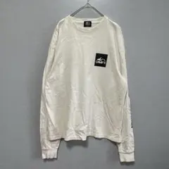 【CAMP7】 ホワイト プリント 長袖Tシャツ M