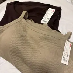 ユニクロ ブラトップ2枚セット 3XL ブラウン・ベージュ系