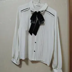 axesfemme　リボンセットブラウス　生成り　ブラック