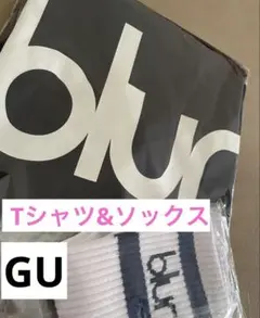 GU➕blurコラボセット★TシャツSサイズ★ソックス23〜25cm★未使用
