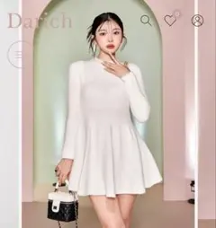 ラメシャギーニットミニワンピース