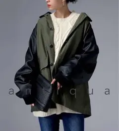 【極美品】antiquaアンティカ ミリタリージャケット レザージャケット