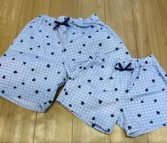 ハーフパンツ　ショートパンツ　女の子　子供服　130 90 ハート　ピンク