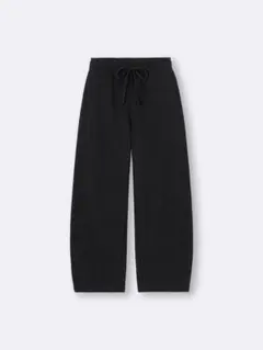 GU ジーユー スウェットバレルレッグパンツ Sサイズ ブラック