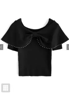 パールリボンニットトップス[dr672a]