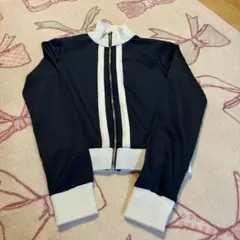 美品 ZARA ネイビーショート丈ジップアップブルゾン Sサイズ