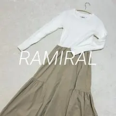 RAMIRAL 38 秋ワンピース ニットワンピース フレアスカート