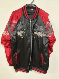 希少カラー 古着 佐藤正 リバーシブルスカジャン スカル 桜 和柄 刺繍 メルカリ