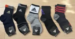 adidas キッズ靴下 21cm〜23cm 5足セット