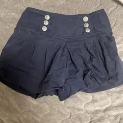 ネイビー コットン キュロット Fサイズ