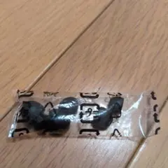 黒いプラスチック製アクセサリー。イヤーピース