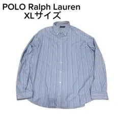 POLO Ralph Lauren ボタンダウン長袖シャツ　ストライプポニー刺繍