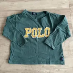 POLO 長袖Tシャツ 120サイズ　深緑　ロゴ付き
