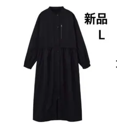 ワークマン　高撥水シェルワンピースコート　ブラック　Ｌサイズ