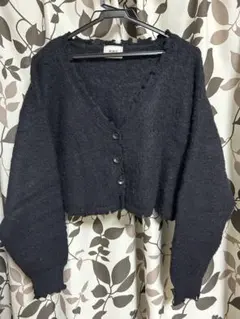 冬物大セール！！W.W.G. ダークグレー ボタン付きカーディガン