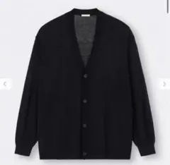 新品タグ付き　ジーユー　シアーニットカーディガン　黒　L